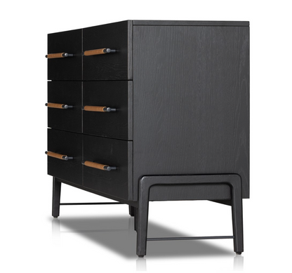 Dale 63" 6 Drawer Dresser - Ebony Oak