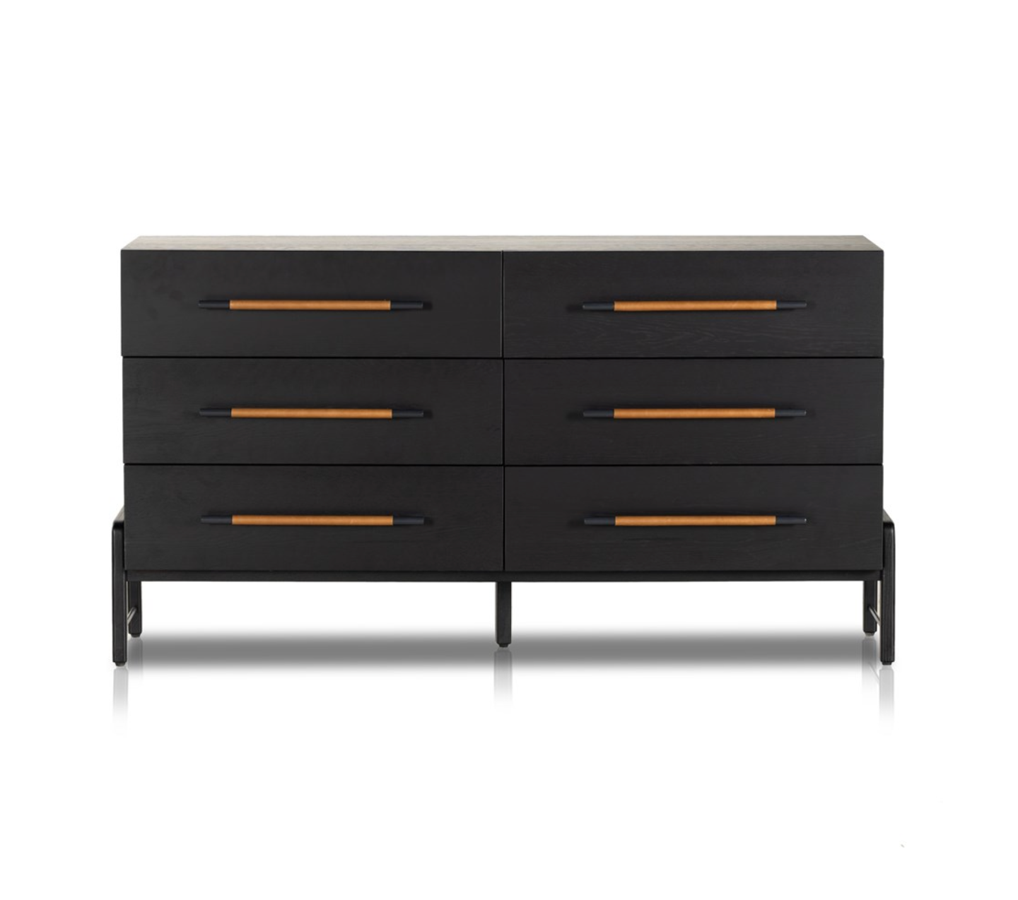 Dale 63" 6 Drawer Dresser - Ebony Oak