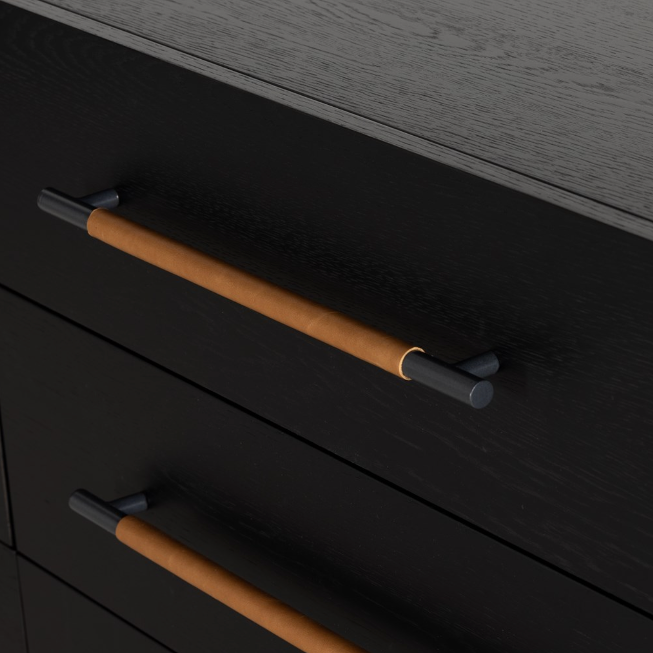 Dale 63" 6 Drawer Dresser - Ebony Oak