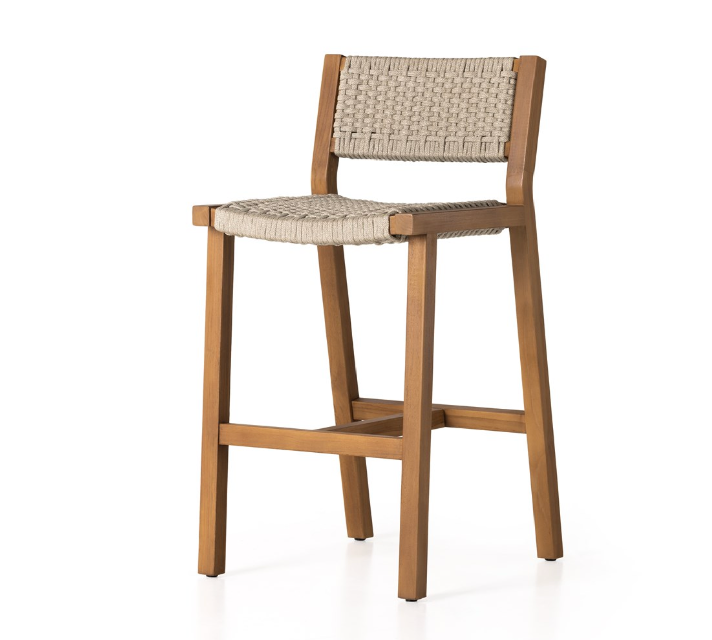 Delaney 20" Teak Outdoor Bar Stool - Natural Teak