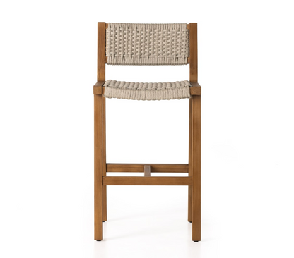 Delaney 20" Teak Outdoor Counter Stool - Natural Teak