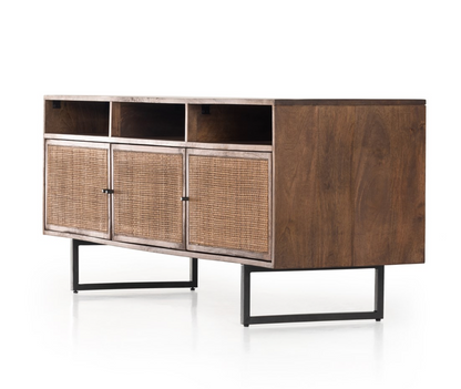 Dennen 65" Media Cabinet - Brown Wash