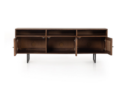 Dennen 65" Media Cabinet - Brown Wash