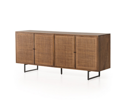 Dennen 72" Wood + Iron Sideboard - Brown Wash