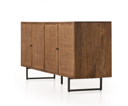 Dennen 72" Wood + Iron Sideboard - Brown Wash