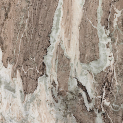 Felipe 25" Marble Nightstand - Antique Brass + Canyon