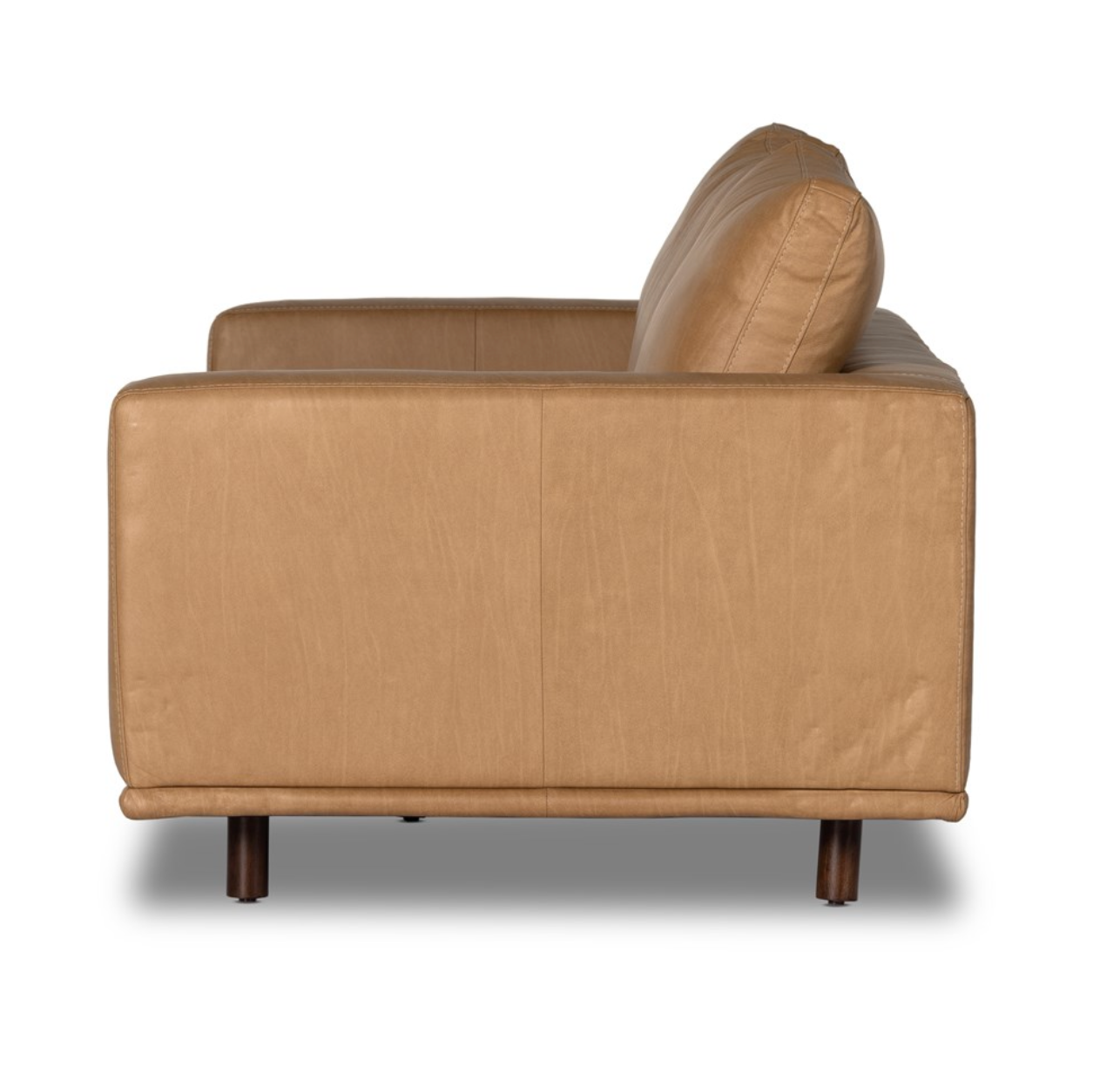 Dominica 85" Top Grain Leather Bench Seat Sofa - Nantucket Taupe
