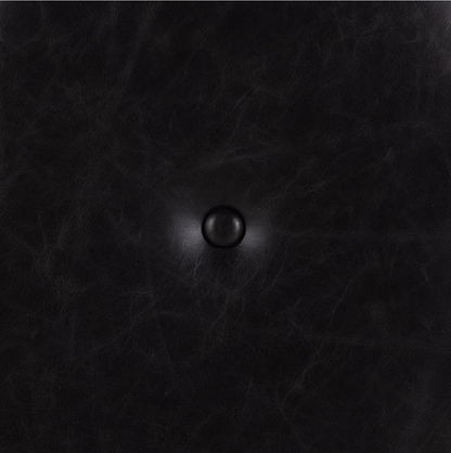 Edison 18" Top Grain Leather Small Ottoman - Sonoma Black + Iron