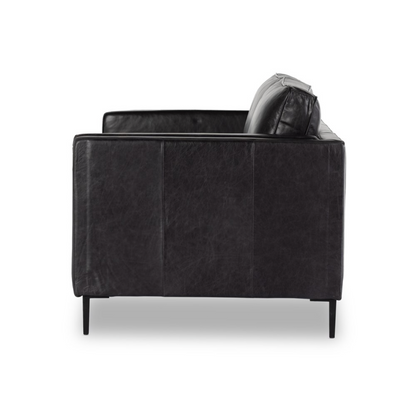 Emerson 84" Top Grain Leather Sofa - Sonoma Black