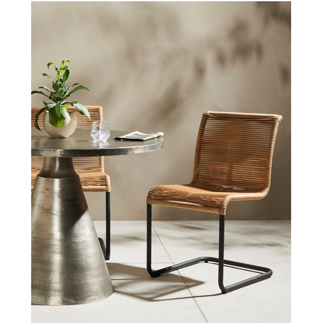 Giorgio 19" Outdoor Dining Chair - Vintage Natural