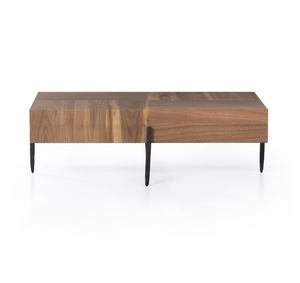 Indra 52" Wood + Iron Coffee Table - Natural Yukas