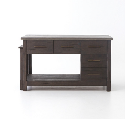 Killian 60" Extendable Kitchen Island - Rubbed Black