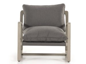 Lane 30" Teak Outdoor Chair - Charcoal