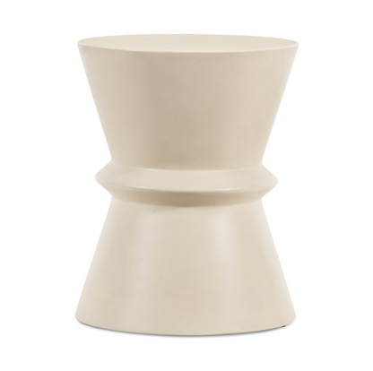 Lina 14" End Table - Parchment White