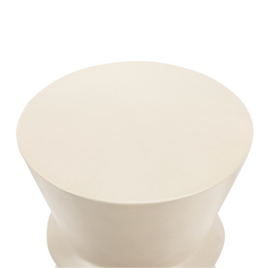 Lina 14" End Table - Parchment White