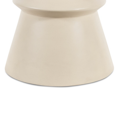 Lina 14" End Table - Parchment White