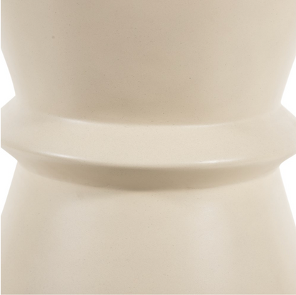 Lina 14" End Table - Parchment White