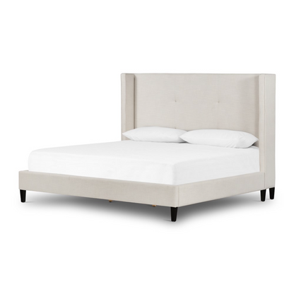 Mason 66" Upholstered Queen Bed - Cambric Ivory