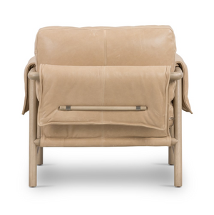 Ollie Top Grain Leather Chair - Palermo Nude