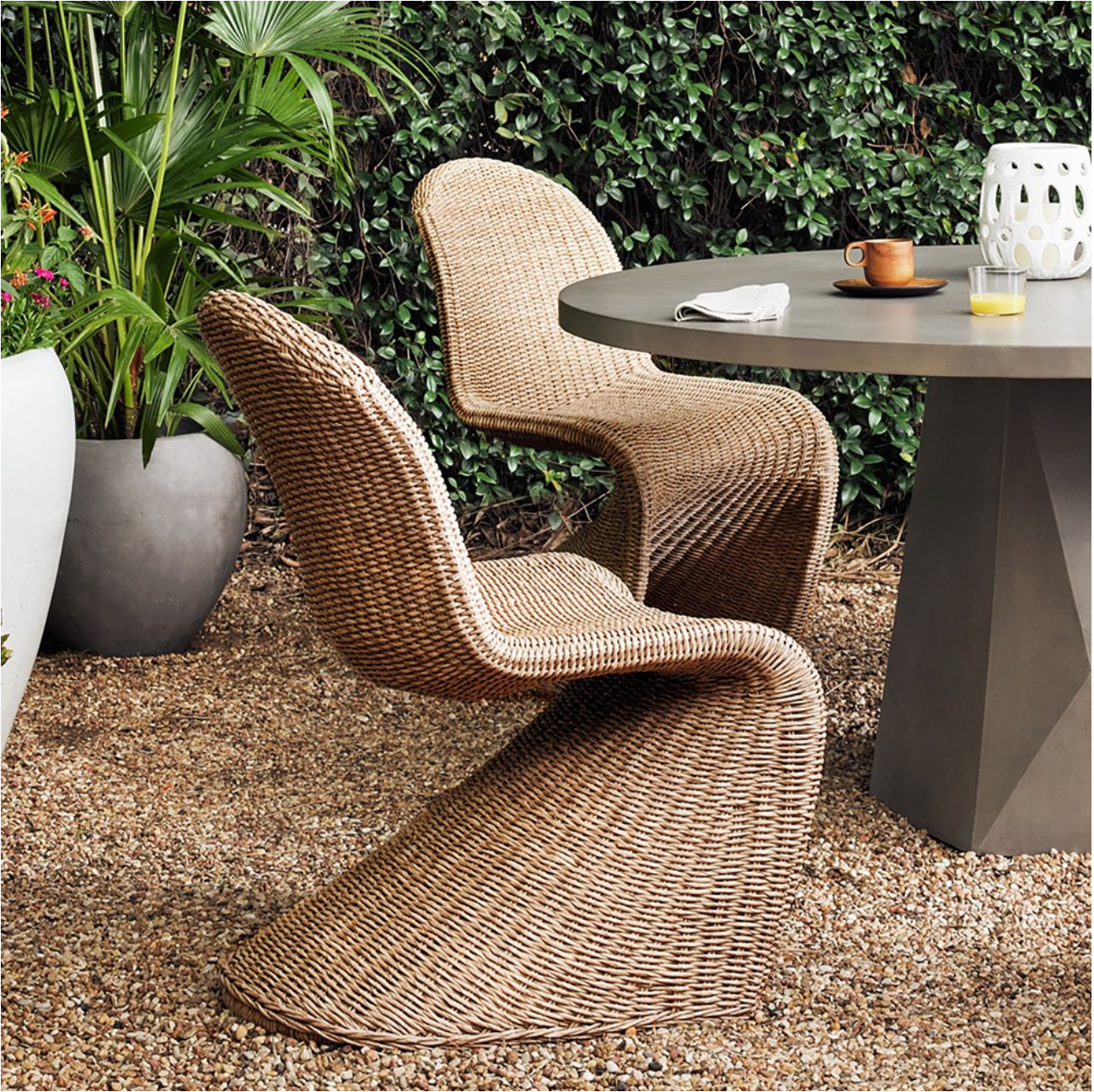 Pamela 21" Outdoor Dining Chair - Vintage Natural