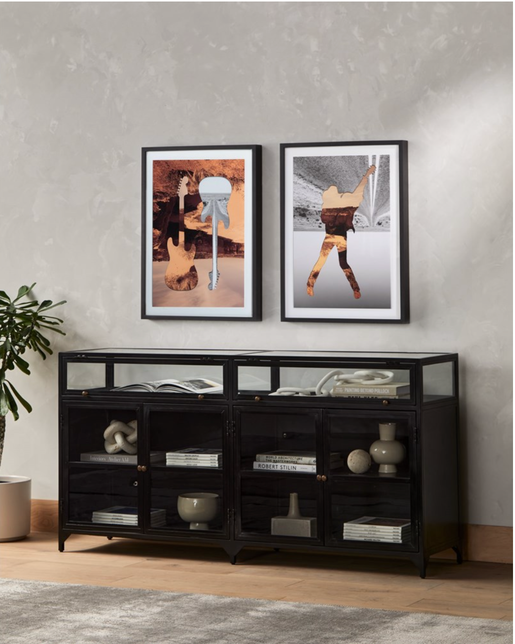 Bellford 70" Shadow Box Sideboard - Black