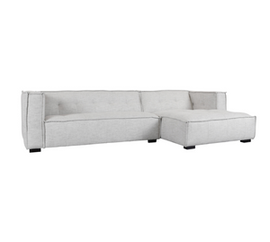Anastasia 125" Sectional w/Right Arm Facing Chaise -Beige