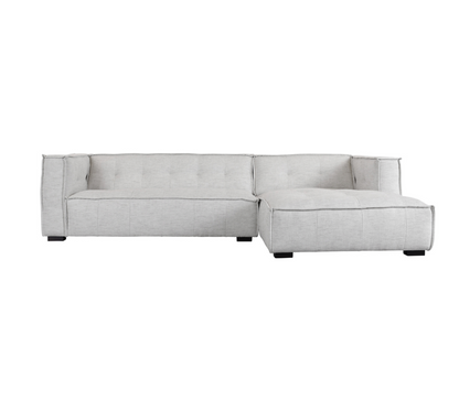 Anastasia 125" Sectional w/Right Arm Facing Chaise -Beige
