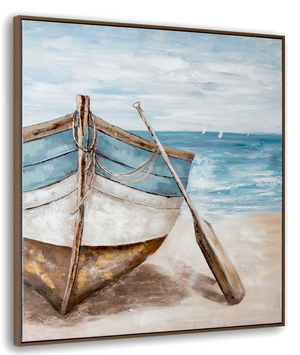 Washed Ashore 32" Hand Painted Framed Art