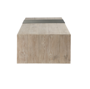 Doster 63" Reclaimed Oak Coffee Table - White