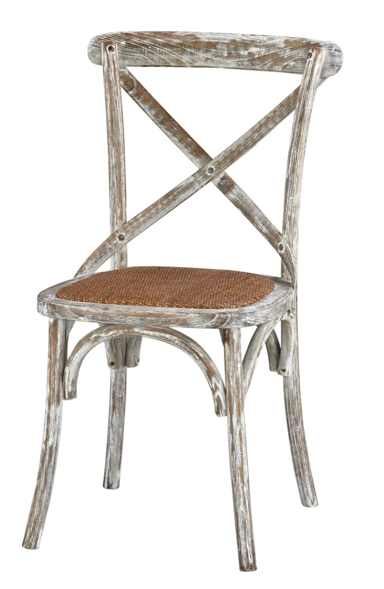 Brady X-Back Chair - Rustic White