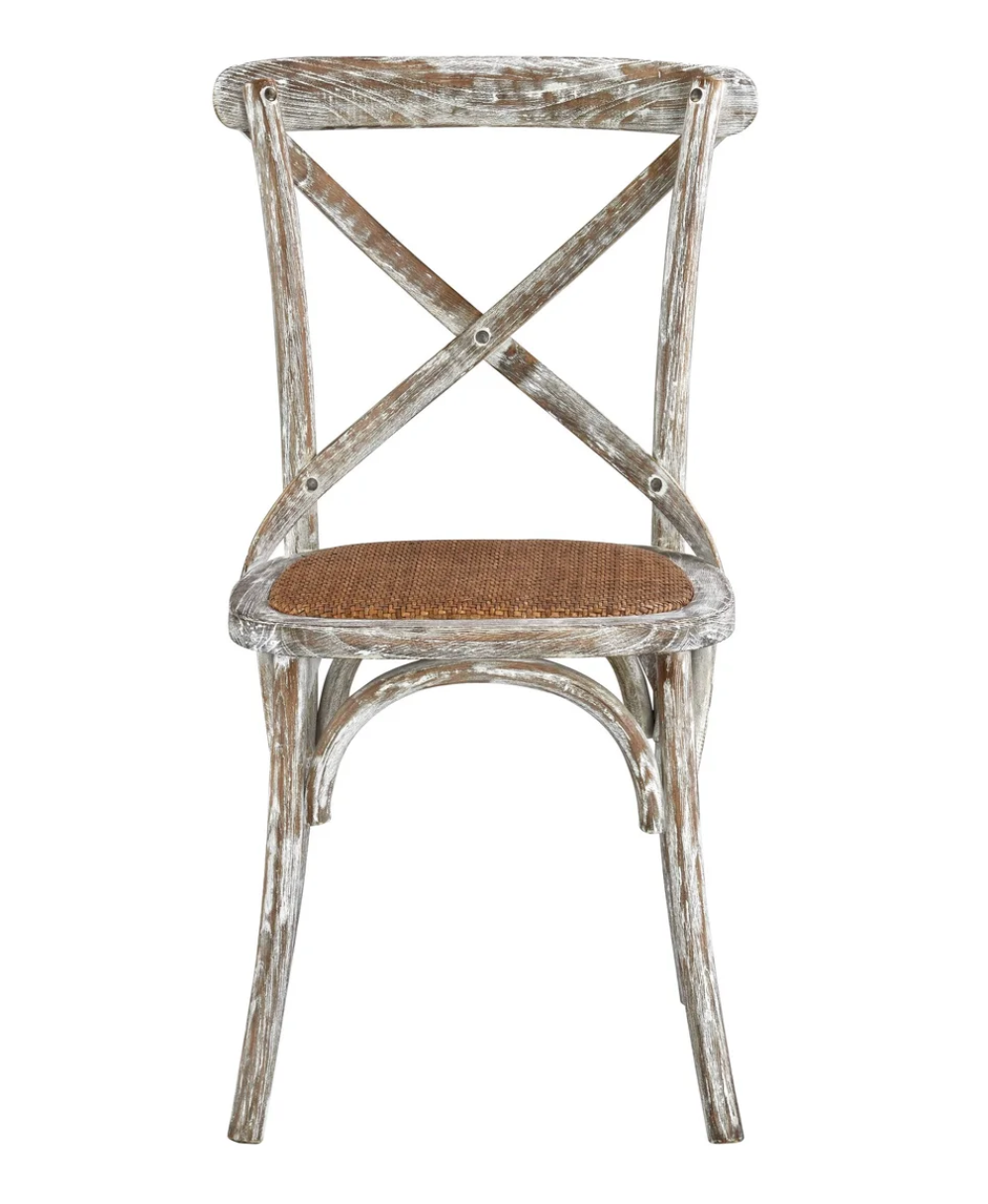 Brady X-Back Chair - Rustic White