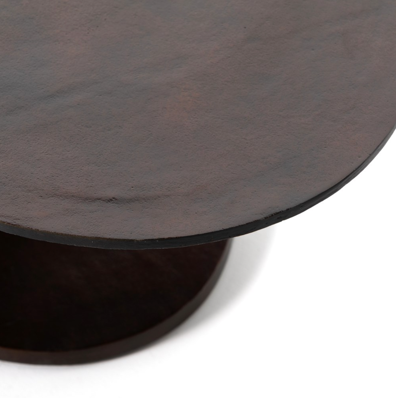 Simeon Oval Coffee Table - Antique Rust