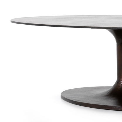 Simeon Oval Coffee Table - Antique Rust