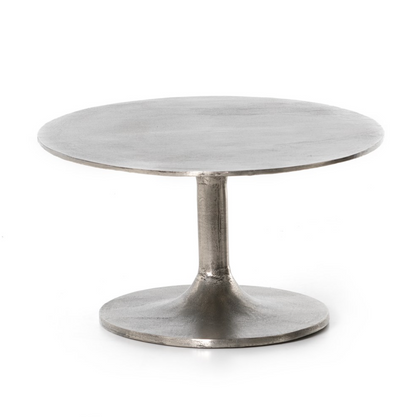 Simeon Oval Coffee Table - Antique Nickel