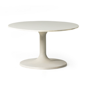 Simeon Oval Coffee Table - Matte White