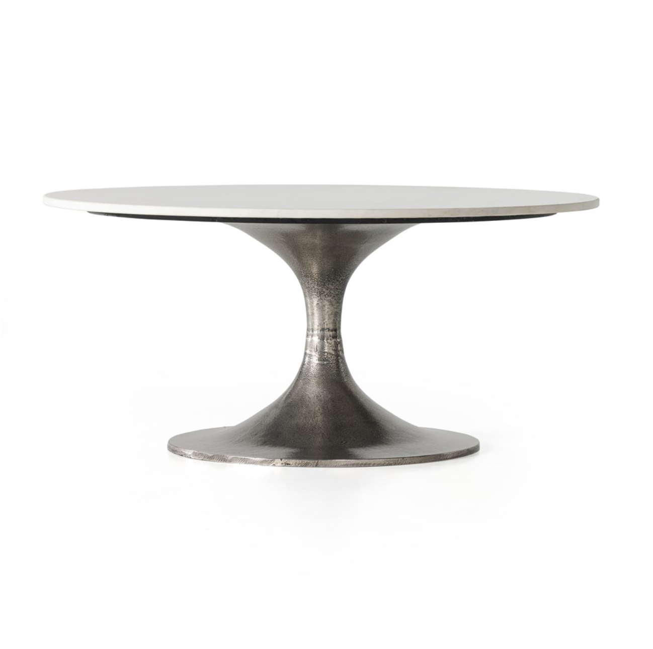 Simeon Round Coffee Table - White Marble