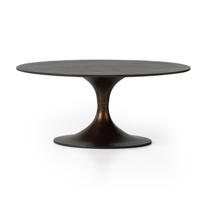 Simeon Round Coffee Table - Antique Rust
