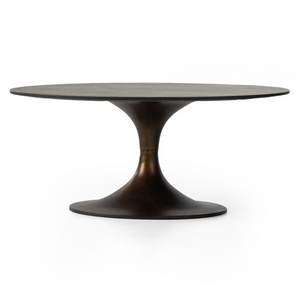 Simeon Round Coffee Table - Antique Rust