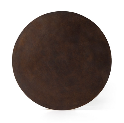 Simeon Round Coffee Table - Antique Rust