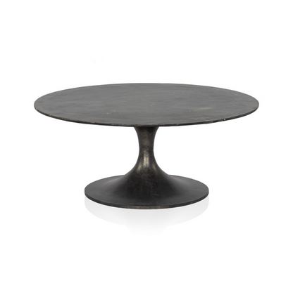 Simeon 38" Round Coffee Table - Black