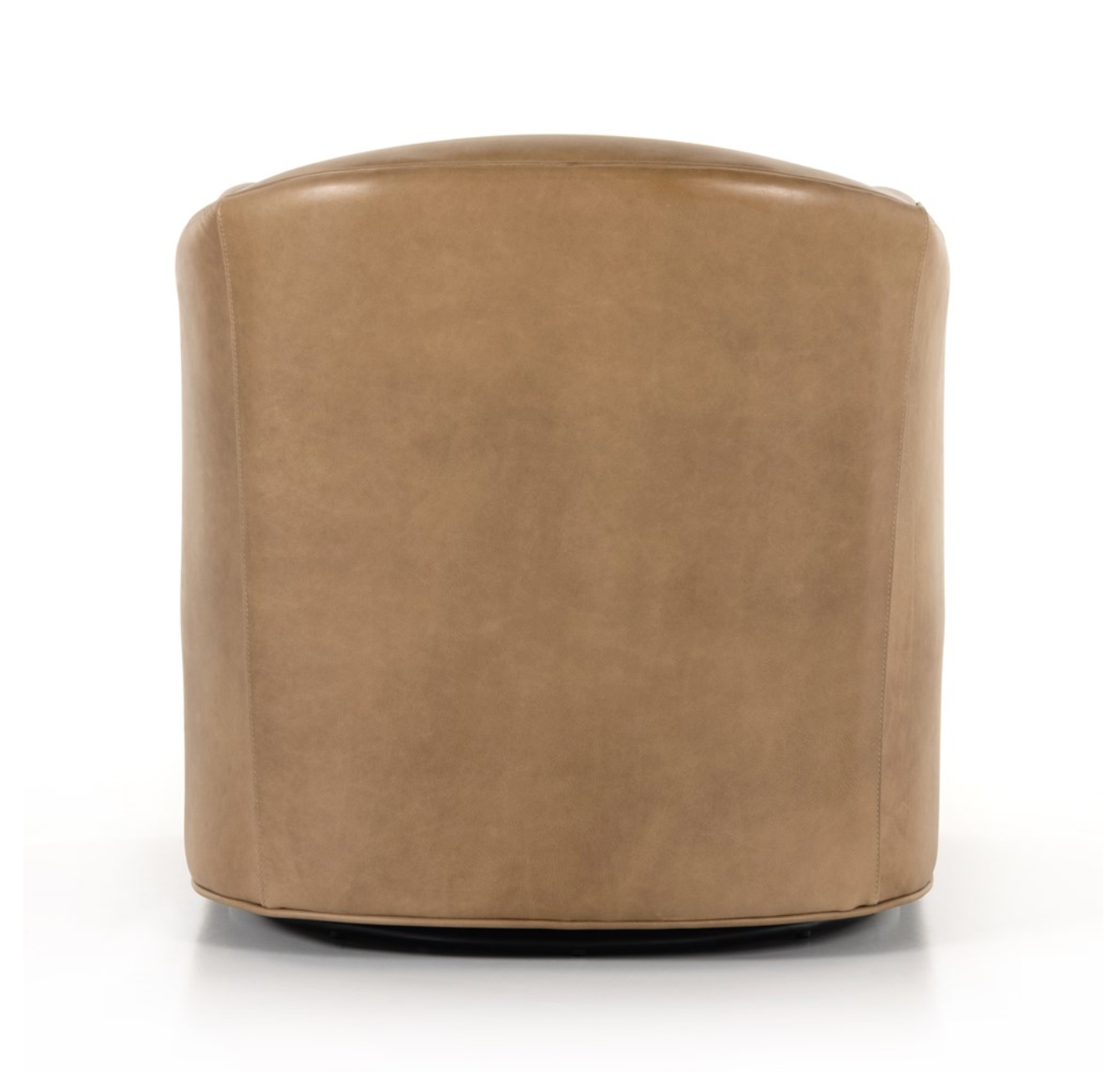 Quentin 27" Top Grain Leather Swivel Chair - Taupe