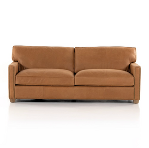 Lawrence 88" Top Grain Leather Sofa - Heritage Camel