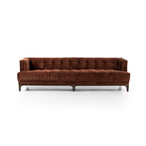 Dillen 91" Tufted Sofa - Auburn