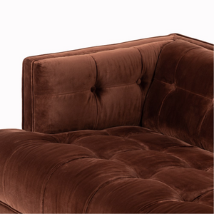 Dillen 91" Tufted Sofa - Auburn