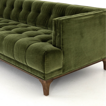 Dillen 91" Tufted Sofa - Olive
