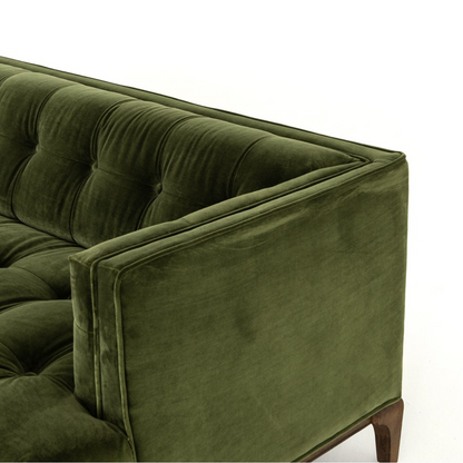 Dillen 91" Tufted Sofa - Olive