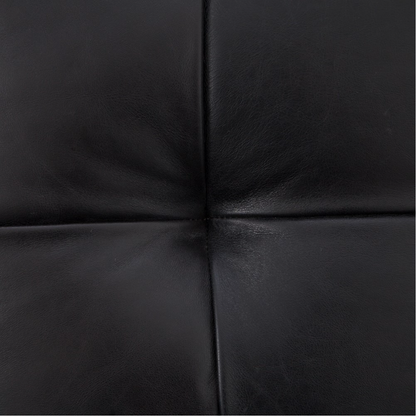 Dillen 91" Top Grain Leather Sofa -Black