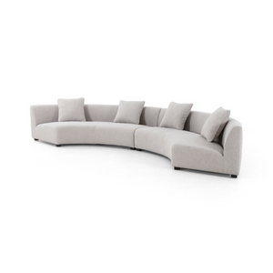 Rhonda 176" Curved Bench Seat Sectional - Sand