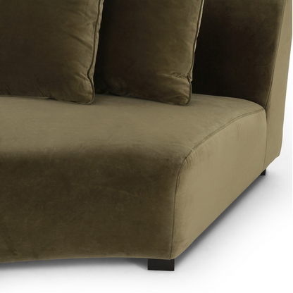 Rhonda 176" Curved Bench Seat Sectional - Olive