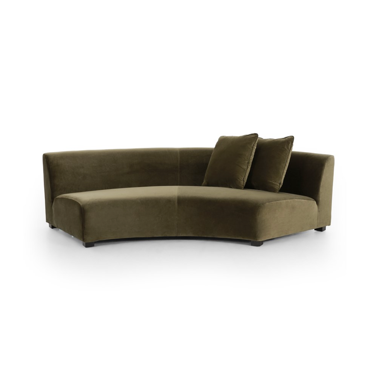 Rhonda 176" Curved Bench Seat Sectional - Olive